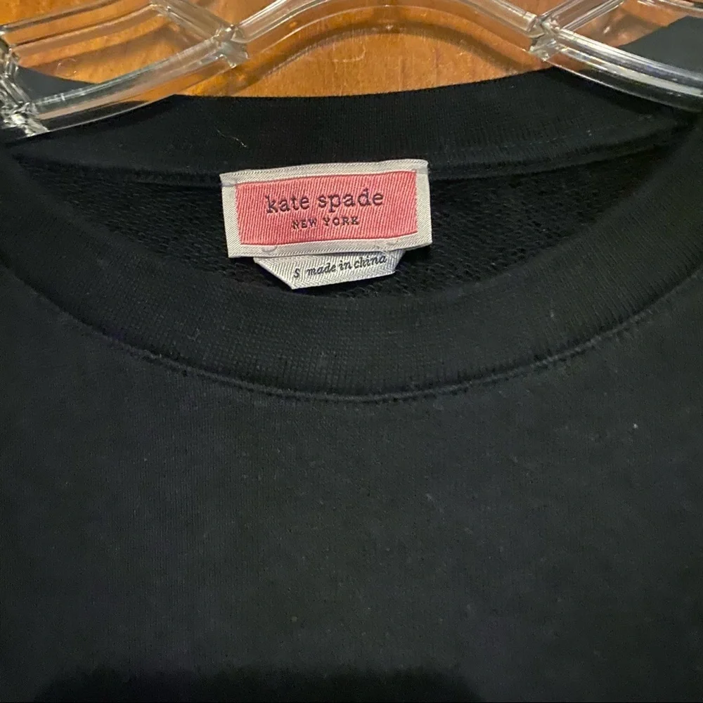 Kate Spade New York Women's Black Nouveau York Sweatshirt Pullover Size Small